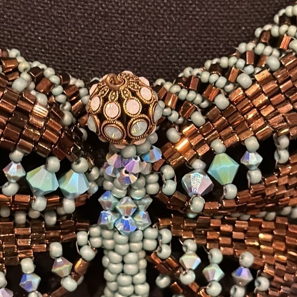Exquisite Dragonfly RARE brand Vintage Swarovski Crystal Glass Beaded Necklace - Picture 11 of 17